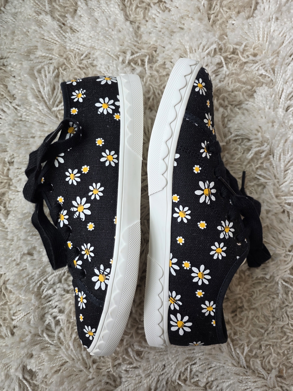 kate spade floral black canvas sneakers - Picture 4 of 7